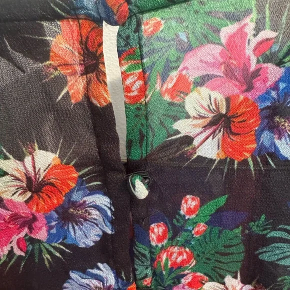 NWOT Anthropologie Blink London Floral Blouse - Blue and Red, Medium - Picture 5 of 7